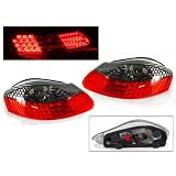 A Pair of Depo Red and Smoke Lense LED Tail Lights - Porsche Boxster 1997-2004 by Depo