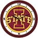 Iowa State University Cyclones Glass Wall Clock