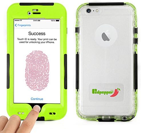 Alienwork Case for iPhone 6 Plus/6s Plus suitable for fingerprint Bumper Cover Water Resistant Shock Proof Plastic green AP6P23-03