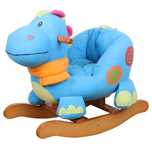 Labebe Baby Rocking Horse Plush Toy -- Blue Dinosaur [Toy]