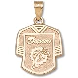 Miami Dolphins 10K Jersey Pendant 5/8"