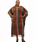 Mudprint Design Caftan Kaftan With Matching Headwrap - Available in Blue, Green and Red