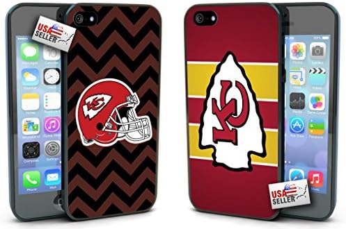OneDreamCases - Kansas City Chiefs Chevron and Logo Hard Case COMBO TWO PACK for iPhone 5/5s