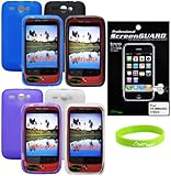 Premium 4 TPU Skin Case Covers for HTC WildFire A3333 LTE Verizon. CrazyOnD ....