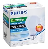 Philips 72-Watt A19 EcoVantage Light Bulb, Natural Light