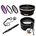 Lens & Filter Accessory Kit for Samsung NX1000 & NX2000 with 20-50mm Lens. Includes 0.45X Wide Angle Lens, 2X Telephoto Lens, 3 Piece Filter Kit (UV-CPL-FLD), Lens Pen, Cap Keeper & Cleaning Kit