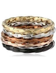 Stainless Steel Multi-Color Ring, Size 7