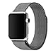 LSoug Apple Watch Band - Magnet Closure, 38mm Milanese Loop Stainless Steel Bracelet Strap, Replacement Wrist Band for iWatch - Black
