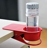 使いやすい!! クリップ 式 ドリンク ホルダー 取って付き マグカップ も OK (赤)