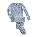 Tea Collection Oragami Print Sleepwear Set, Powder Blue, 12-18 Months