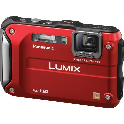 Panasonic Lumix DMC-TS3 12.1 MP Rugged/Waterproof Digital Camera with 4.6x Wide Angle Optical Image Stabilized Zoom and 2.7-Inch LCD - Red