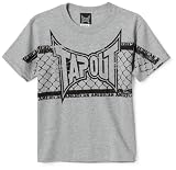 TapouT Boys 8-20 American Fighter Tee,Grey,18/20