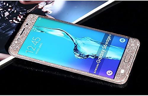 Lechely Samsung Galaxy S6 Edge Plus Sparkling Bling Decal Crystal Diamond Full Body Protection Glitter Sticker Skin Film for Samsung Galaxy S6 Edge Plus Gold