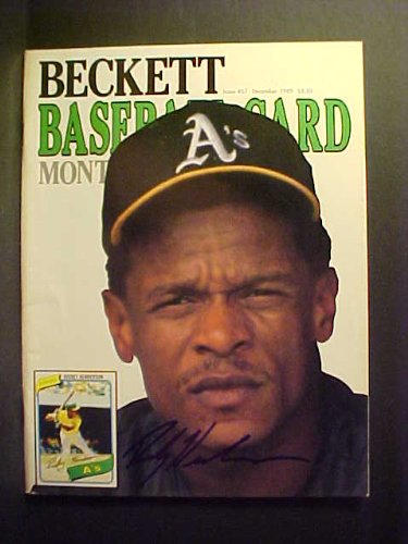 Rickey Henderson Oakland Athletics Autographed December 1989 Beckett Magazine