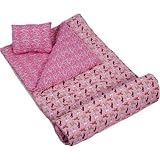 Wildkin Horses in Pink 66" Sleeping Bag Kids Luggage & Bags