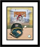 Pittsburgh Pirates Team Logo and Cap Collage Framed 8x10 Photograph