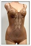 Art-Beau Warm Nude Floral Sheer Bodysuit #1071 sz 36A