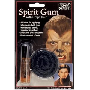 Spirit Gum w/Black Crepe Hair Make-up (1 per package)