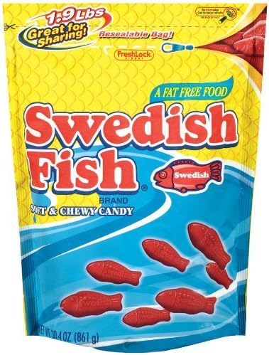 Swedish Fish Red, soft &amp; chewing candy 30.4 oz Packages, (1.9 lbs) by sweedish fish