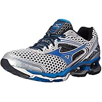 Mizuno Men's Wave Creation 17 Running Shoe, Silver/Directoire Blue, 9.5 D US