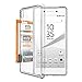Orzly® Fusion Bumper Case Cover Shell for Sony Xperia Z5 Smartphone (Original Size Version of 2015 Model) - Protective Hard Cover with Impact Absorbing Transparent Rubber Rim & 100% Clear Back Panel