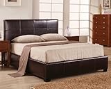 Modus Furniture Upholstered Full Size Lucca Storage Platform Bed, Chocolate ....