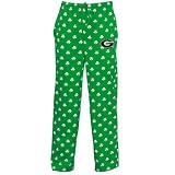 NCAA Georgia Bulldogs Kelly Green St. Patrick's Day Shamrock Pajama Pants (Medium)