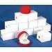 12 Red Flocked Ring Heart Gift Boxes Jewelry Displays