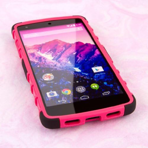 Nexus 5 Case, MPERO IMPACT SR Series Kickstand Case for Google Nexus 5 - Black / Hot Pink