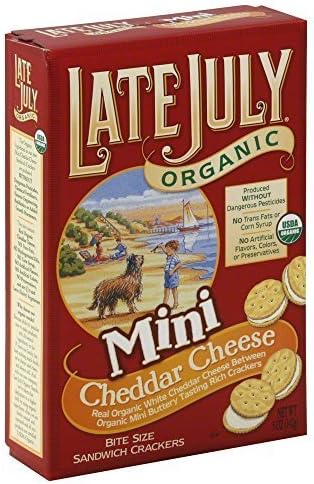 Late July Org Mini Cheddar Cheese Bite Size Crackers - 5 oz by KEHE Romeoville