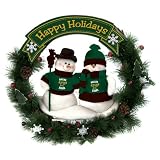 Dallas Stars Team Snowman Wreath