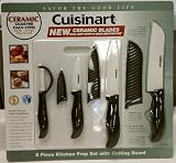 Cuisinart 8 Piece Ceramic Kitchen Prep Set with Cutting Board