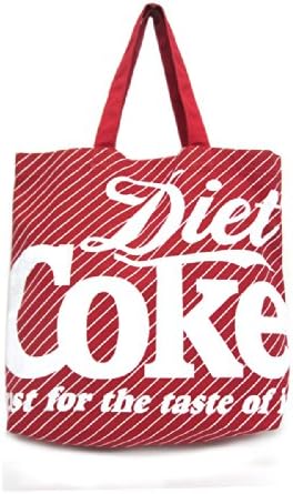 Diet Coca-Cola with Diagonal Stripes Canvas Tote Bag