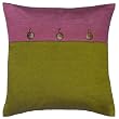Decorative Handmade Bright Olive & Lavender Thai Silk Cushion Cover / Pillow Sham