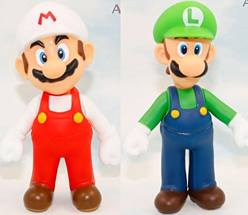 Gooband® Super Mario Bros 2pcs a set Louis &amp; Mario figure White Hat &amp; Green Hat 12cm Anime Collection Toy