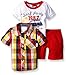 Baby Boys' Rock 3 Pc Short Set Plaid Surf Party, Value Not Found, Value Not Found
