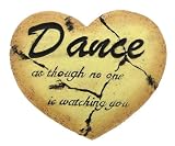 Review   / Beautiful Handcrafted & Painted Heart Shaped Stoneware Garden Wall Sign