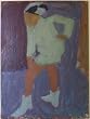 Girl in Black Bodice, 1960 Original Figurative Oil Painting on Canvas By Carmel Artist Victor Di Gesu