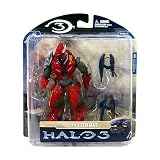 Halo 3 Mcfarlane Toys Series 3 Exclusive Action Figure Red and Silver Elite Combat with Dual Plasma Rifles
