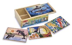 Melissa & Doug Deluxe Sea Life in a Box Jigsaw Puzzles