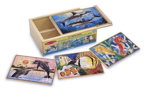 Melissa & Doug Deluxe Sea Life in a Box Jigsaw Puzzles