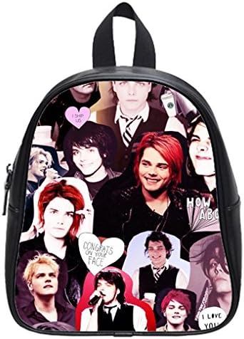 Wholesale My Chemical Romance Collage Gerard Way Custom Kids School Backpack Bag(Small) Comfortable