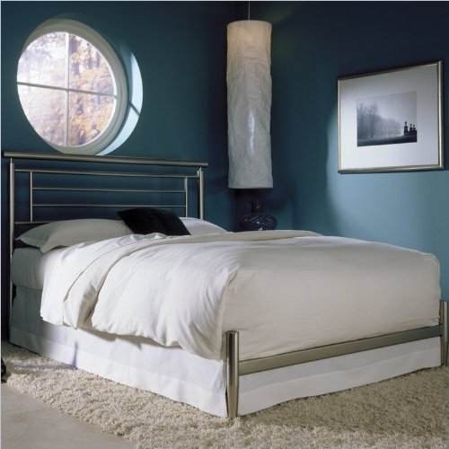 California King Metal Bed with Frame - Chatham Contemporary Design in Satin Finish