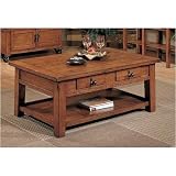 BEAUTIFUL DISTRESSED OAK FINISH COFFEE TABLE