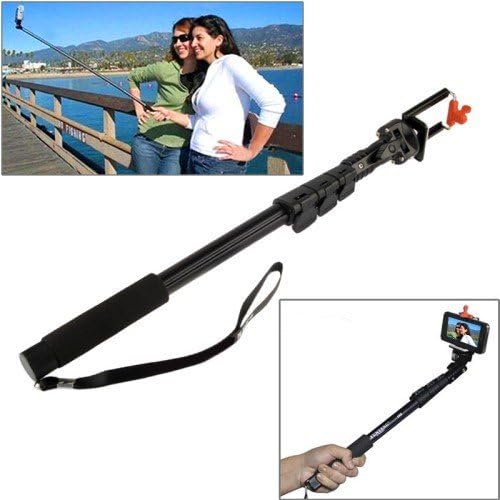 Black - Fold Retractable Aluminum Alloy Stick Tripod Handheld Monopod Selfie Stick Holder For Gopro Hero 4 / 3+ / 3 / 2 / Digital Camera