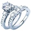 Endearing Diamond Women Engagement Ring Set (Center stone is not included)