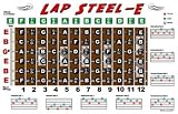 Lap Steel Guitar Fretboard Chart Poster - E Tuning