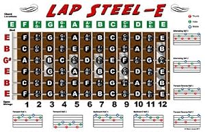 Amazon.com: Lap Steel Guitar Fretboard Chart Poster - E Tuning: Musical ...