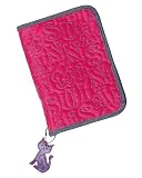 ANNA SUI mini★ロゴ刺繍・母子手帳ケース/レッドピンク×ライトパープル 並行輸入品 二人