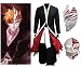 Japonais Anime Bleach Ichigo Kurosaki Cosplay Costume + Ichigo Kurosaki masque,taille L :(hauteur 16